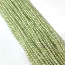 Natural Peridot 2-2.5mm round facet beads strand